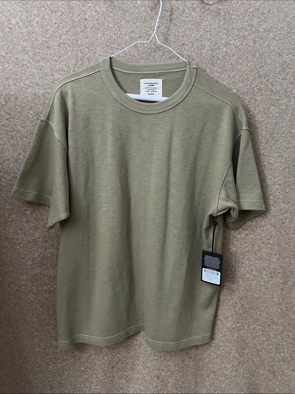 Men's Crew Neck T-Shirt in Olive Tan